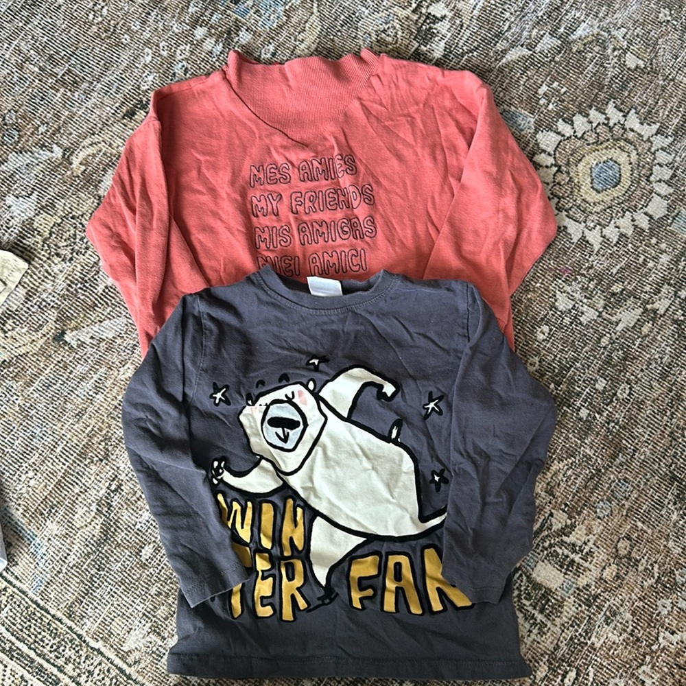Zara boys long sleeve tops bundle